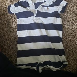 A polo collar shirt/romper. Both size 18m
